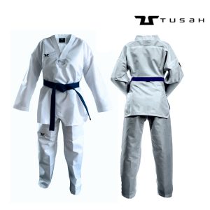 Adults World Taekwondo White Collar Fighter Uniform