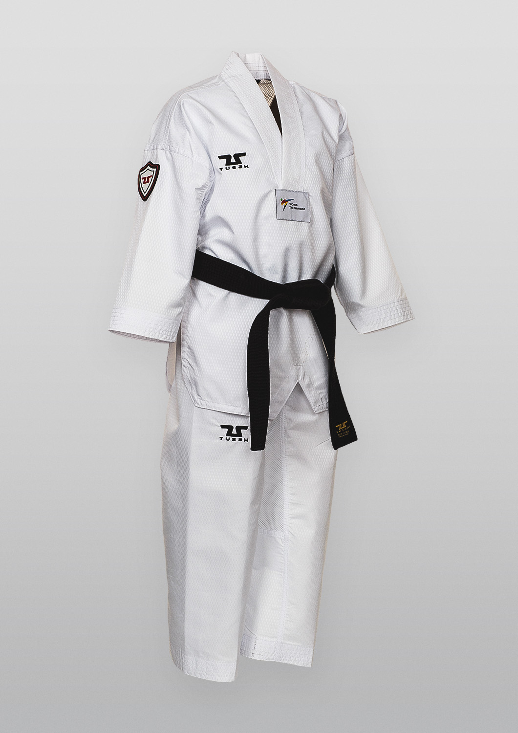 Adults World Taekwondo White Collar Fighter Uniform